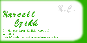 marcell czikk business card